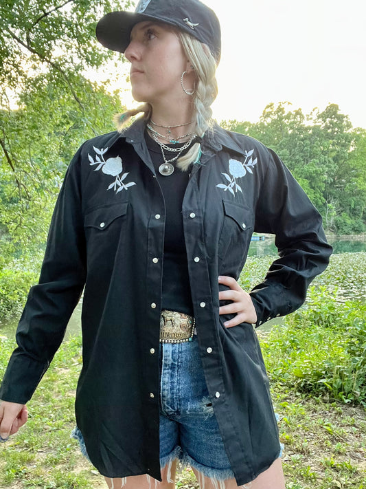 Bed of Roses - Vintage Chute #1 Pearl Snap Shirt