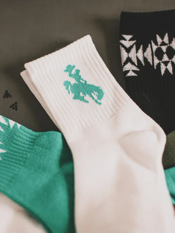 Sock Em Silly Western Socks - CRISP