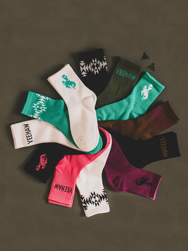 Sock Em Silly Western Socks - CRISP